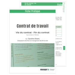 Contrat de travail - vie et fin - fiche pratique PDF à télécharger
